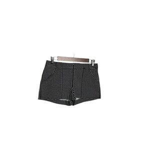 Kate Spade Saturday Gingham Trouser Shorts Size 0 Black White Check